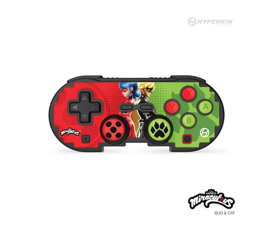 Hyperkin Pixel Art Bluetooth Controller Official ZagToons Edition for N. Switch®/PC/Mac®/Android®  (Bug & Cat)
