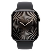 Apple Watch Series 10 GPS + Cellular 46mm Slate Titanium Case with Black Sport Band - S/M