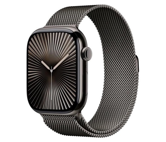 Apple Watch Series 10 GPS + Cellular 46mm Slate Titanium Case with Slate Milanese Loop - M/L