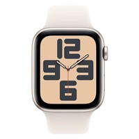 Apple Watch SE (2024) GPS 40mm Starlight Aluminium Case with Starlight Sport Band - S/M