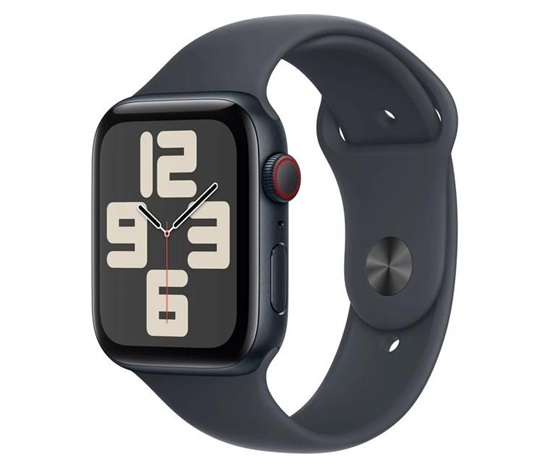 Apple Watch SE (2024) GPS + Cellular 40mm Midnight Aluminium Case with Midnight Sport Band - S/M