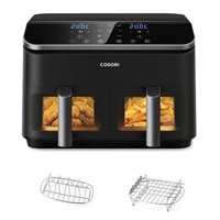 BAZAR - Cosori Dual Basket horkovzdušná fritéza 8.5l  + 5x špíz a rošt - Poškozený obal