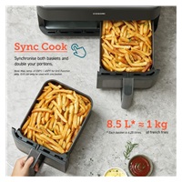 BAZAR - Cosori Dual Basket horkovzdušná fritéza 8.5l  + 5x špíz a rošt - Poškozený obal