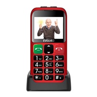 EVOLVEO Mobilní telefon pro seniory s nabíjecím stojánkem EasyPhone ET, červená
