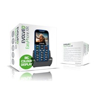 EVOLVEO EasyPhone XR, mobilní telefon pro seniory s nabíjecím stojánkem, modrá