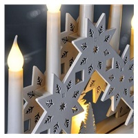 Solight LED vánoční svícen s hvězdami, 30cm, 5x LED, 2x AA