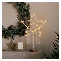 Solight LED vánoční hvězda stolní, pletená, 35x LED, 2x AAA