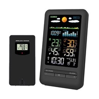 Solight meteostanice, barevný LCD, vnitřní/venkovní teplota a vlhkost, tlak, RCC, černá