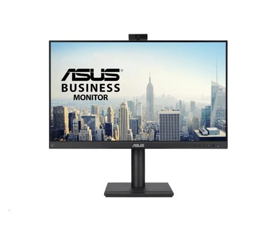 ASUS LCD 23.8" BE249QFK Video Conferencing Monitor, FHD, IPS, 100Hz, Frameless, FHD Webcam, Mic Array, Stereo Speakers