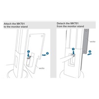ASUS MHS07K Height Adjustable Monitor Stand with MiniPC Kit
