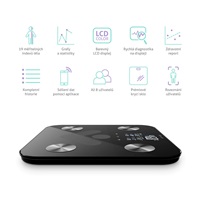 TrueLife FitScale W6 BT - Bioelektrická impedanční bluetooth váha - černá