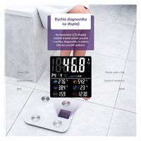 TrueLife FitShape S6 BT - Bioelektrická impedanční bluetooth váha - bílá