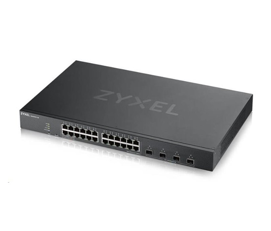 Zyxel XGS1935-28, 28 Port Lite-L3 Smart Managed Switch, 24x Gigabit Copper and 4x 10G SFP+, hybrid mode,