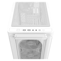 ASUS case A23 PLUS TG ARGB, Mini Tower, průhledná bočnice, 4x120mm ARGB Fan, bílá