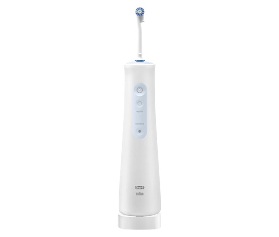 Oral-B Aquacare 4 ústní sprcha, 4 režimy, 2 intenzity, šetrná k rovnátkům, technologie Oxyjet, bezdrátový provoz