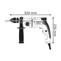 Bosch GBM 13-2 RE vrtačka, 750 W, průměr vrtání do dřeva 32 / 20 mm, do oceli 13 / 8 mm