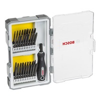Bosch sada 37 kusů šroubovacích nástavců s rukojetí PH, PZ, SL, TH, TQ, H, TW, SP, R a držákem