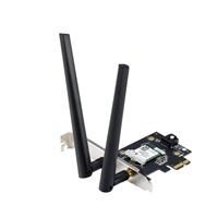 ASUS PCE-BE6500 WiFi 7 PCIe Adaptér, Bluetooth 5.4, PCIe 1x Slot, WPA3