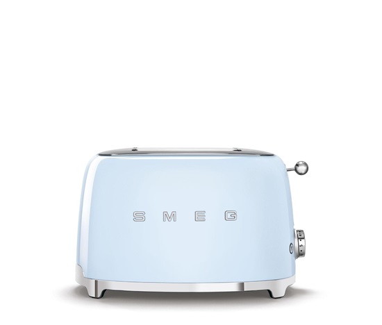 BAZAR - Smeg TSF01PBEU toustovač / topinkovač, 2 toasty, 6 úrovní opékání, zásuvka na drobky, modrá - poš. obal