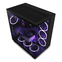 BAZAR - NZXT skříň H9 Flow dvoukomorová ATX / 4x120mm fan / až 10xfan / perforovaný top / proskl. bočnice, poškozený oba