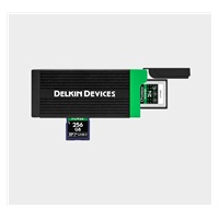 Delkin Cardreader CFexpress Type B & SD UHS-II (Type C to C & Type C to A Cables)