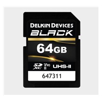 Delkin SDXC BLACK Rugged UHS-II R300/W250 (V90) 64GB (new)