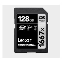 Lexar SDXC Pro 1667X UHS-II U3 R250/W120 (V60) 128G
