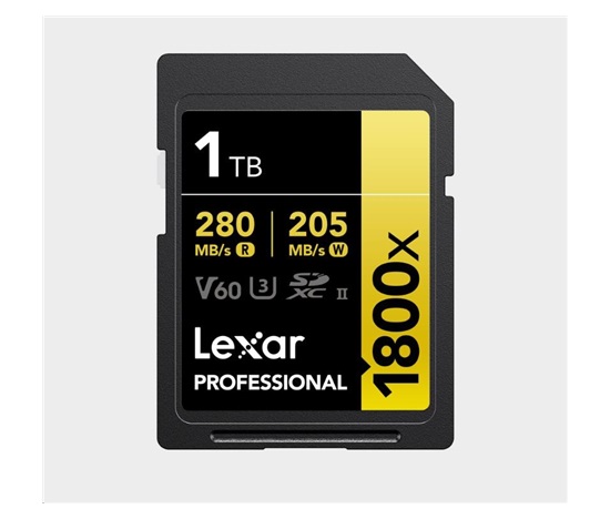 Lexar SDXC Pro 1800x U3 UHS-II R280/W210 (V60) 1TB