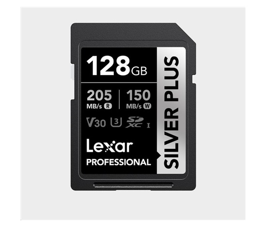 Lexar SDXC Professional SILVER Plus 1066x UHS-I/U3/A2/4K R205/W150 (V30) 128GB