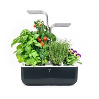 Véritable SMART - Automatický květináč s regulací osvětlení, černá měděná + 4 bylinkové náplně