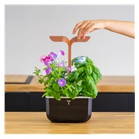 Véritable Exky SMART - Automatický květináč s regulací osvětlení, černá měděná + 2 bylinkové náplně