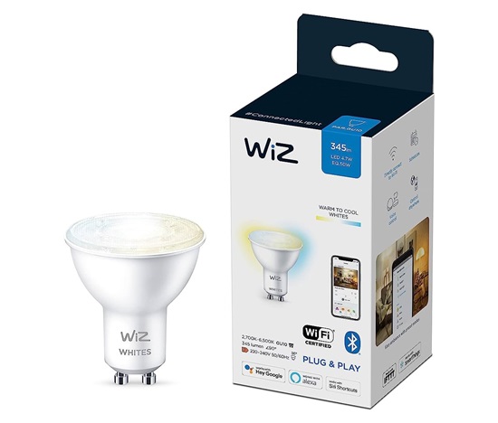 PHILIPS WiZ Tunable White 50W GU10 - stmívatelná, nastavitelná teplota barev