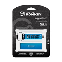 Kingston Flash Disk IronKey 128GB USB-C IronKey Keypad 200C, FIPS 140-3 Lvl 3 (Pending) AES-256