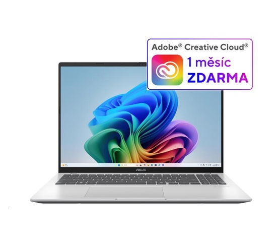 ASUS NTB Vivobook 16 (M1607KA-MB058W), R7-AI-350, 16" 1920 x 1200, 16GB, 1TB SSD, Radeon, W11 Home, Silver