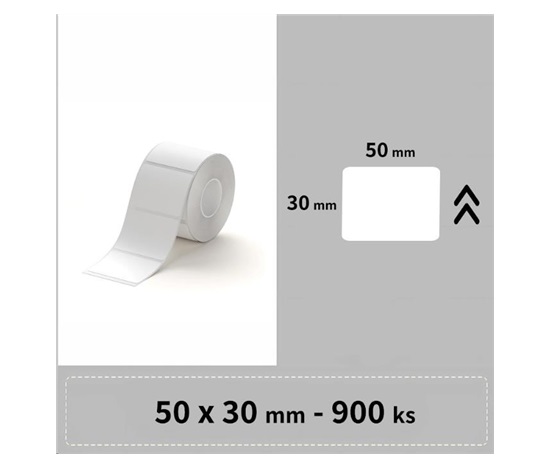 Niimbot štítky T 50x30mm 900ks Bílé pro K3