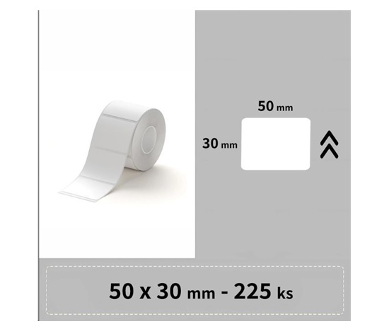Niimbot štítky PL 50x30mm 225ks Bílé pro M2-H