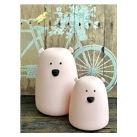 Rabbit & Friends Dotyková lampička medvídek | růžová