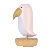 Rabbit & Friends Lampička ptáček s reproduktorem | růžová