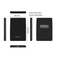 VERBATIM externí SSD 1TB Store ‘n‘ Go Slim Portable USB 3.0, USB-A/USB-C, černá