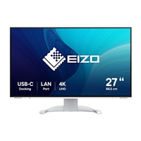 EIZO MT 27" EV2740X-WT FlexScan, IPS, 3840x2160, 350nit, 2000:1, 14ms, DisplayPort, 2xHDMI, USB-C, USB, Repro, Bílý – náhled 1