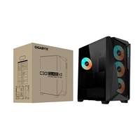 GIGABYTE case GB-C301G V2, Mid Tower, 1xUSB-C 3.2, 2xUSB 3.0, ARGB Hub, 4x 120mm ARGB Fan, černá