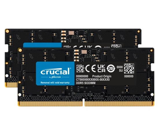 CRUCIAL SODIMM DDR5 32GB (Kit of 2) 4800MHz CL40
