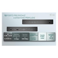 i-tec Universal 5x 4K Display Docking Station, Power Delivery 100W