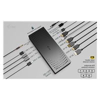 i-tec Universal 5x 4K Display Docking Station, Power Delivery 100W