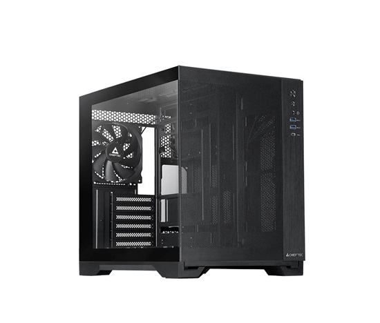 CHIEFTEC skříň VISIO AIR, ATX, 1x USB-C 3.2, 2x USB 3.0, 3x 140mm Fan, černá