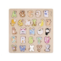 Dřevěná abeceda se zvířátky 3v1