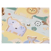 Dřevěné vkládací puzzle se zvuky - zvířátka v ZOO