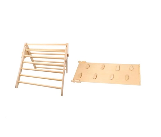 Dřevěný Piklerové trojúhelník set (prolézačka do interiéru) - natur
