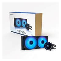 CHIEFTEC vodní chlazení CPU Iceberg 240, 2x120mm ARGB, ARGB vodní blok, LGA1851, AM5, černá
