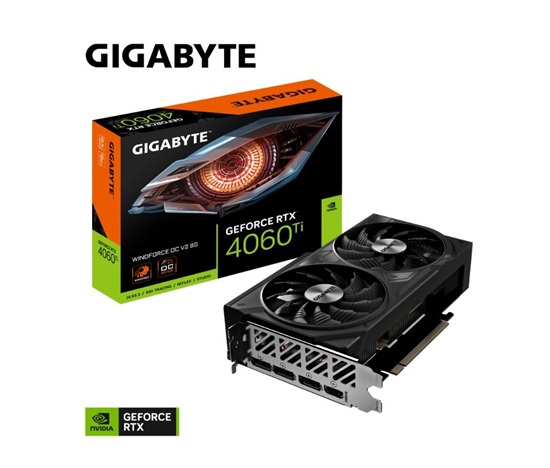 GIGABYTE VGA NVIDIA GeForce RTX 4060 Ti WINDFORCE OC 8G V2, 8G GDDR6, 3xDP, 1xHDMI